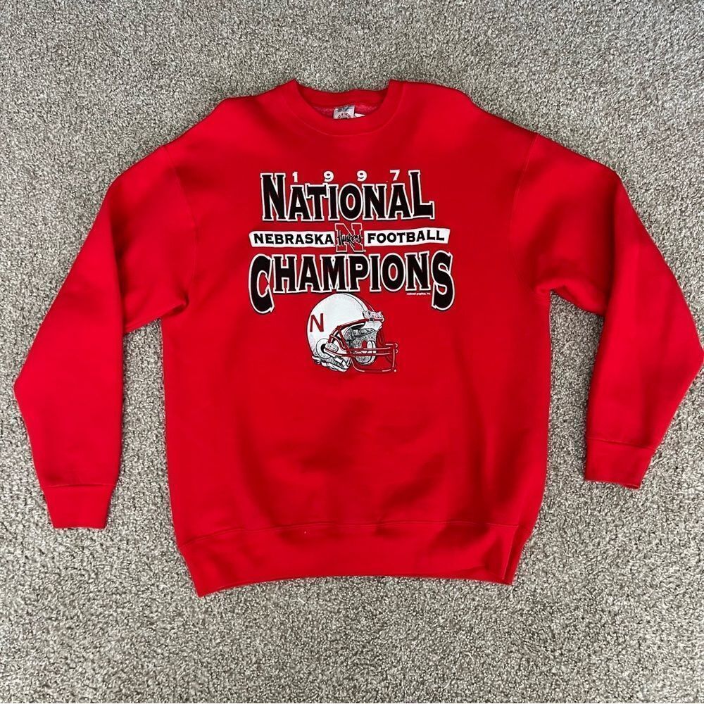 Vintage 97' Nebraska Cornhuskers National Champions Sweatshirt Men's XXL